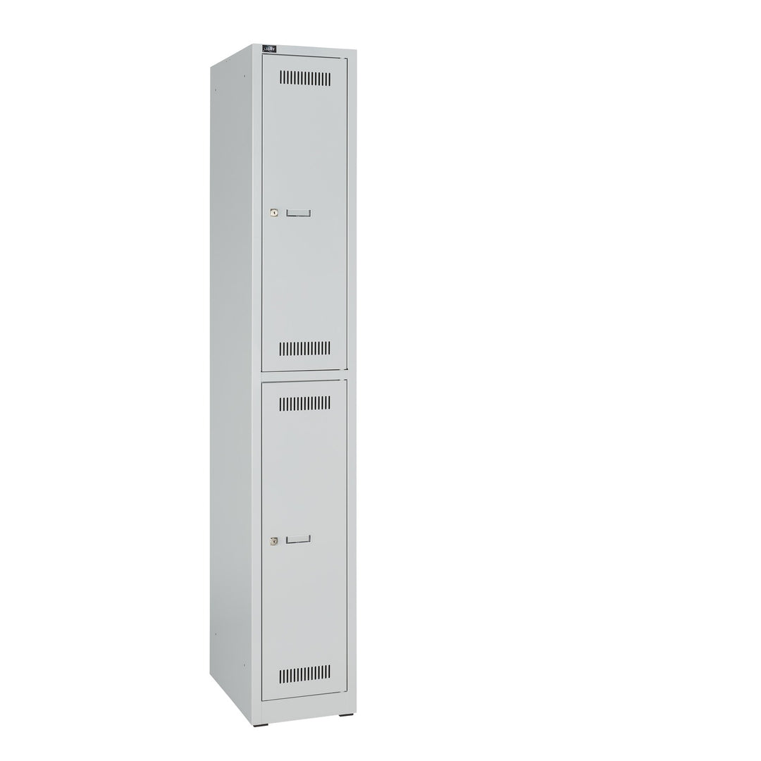 Garderobenschrank LIGHT | 1 Abteil je 2 Fächer übereinander