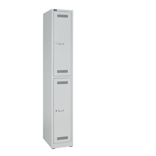 Garderobenschrank LIGHT | 1 Abteil je 2 Fächer übereinander