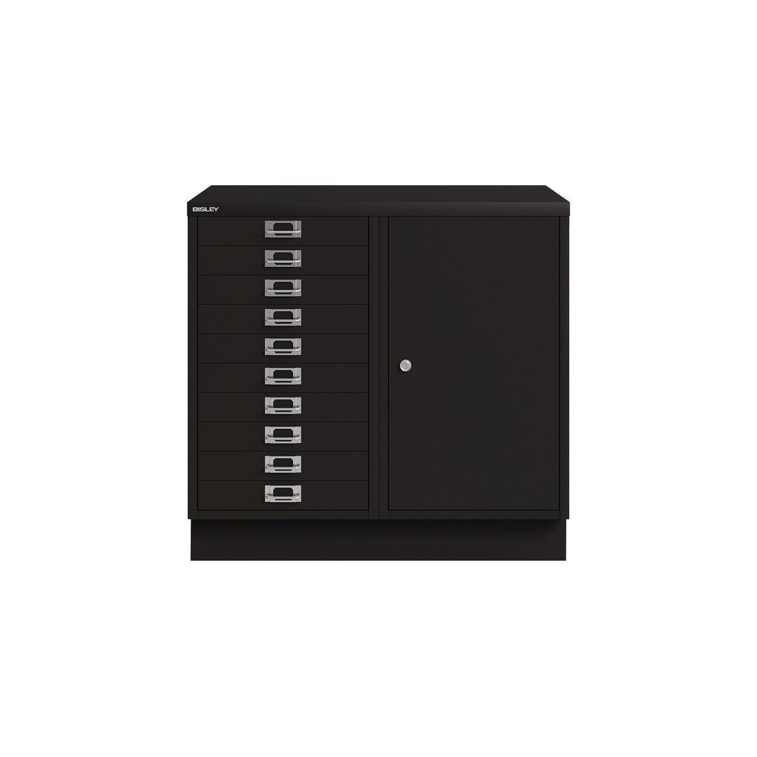 Bisley Multimediastation | Abschließbare Flügeltür und 10 Schubladen
