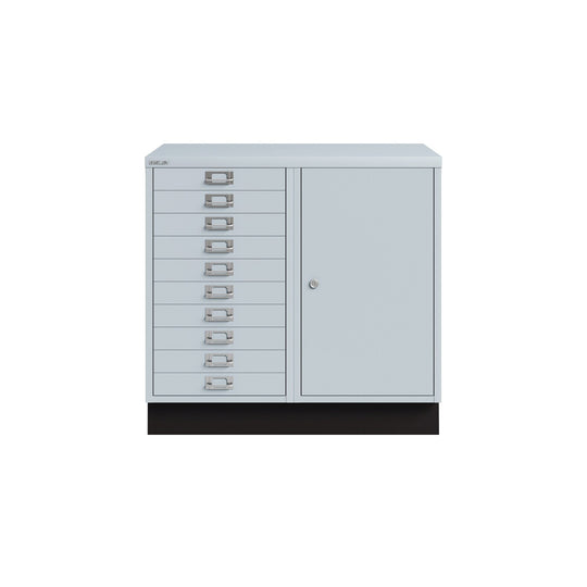 Bisley Multimediastation | Abschließbare Flügeltür und 10 Schubladen