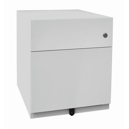 Rollcontainer Note™ | 2 Schubladen , Tiefe 565 mm,  Griffleiste