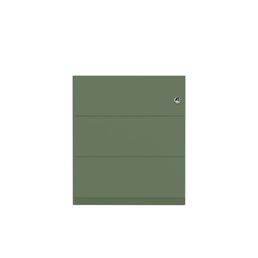 Rollcontainer Note™ | 3 Schubladen, Tiefe 565 mm, Griffleiste