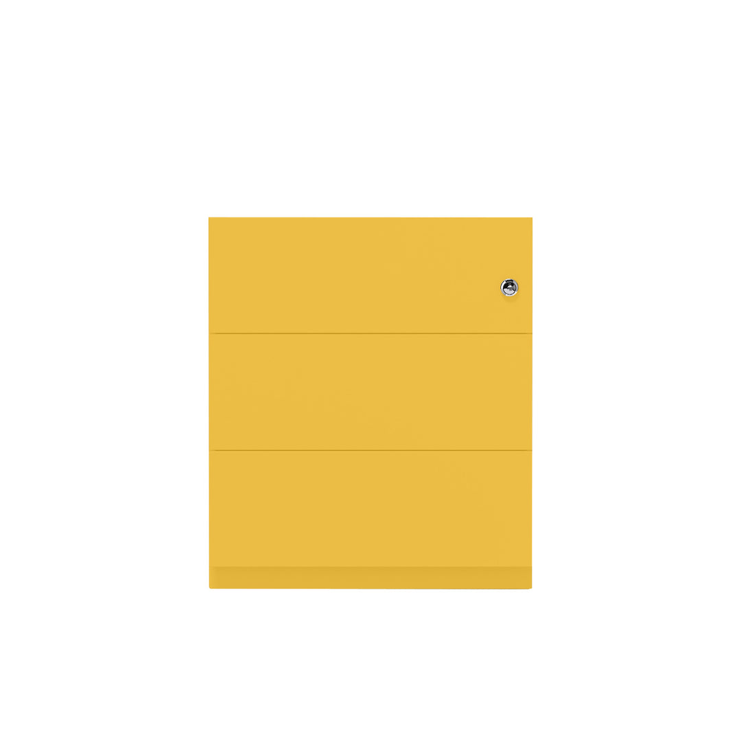 Rollcontainer Note™ | 3 Schubladen, Tiefe 565 mm, Griffleiste