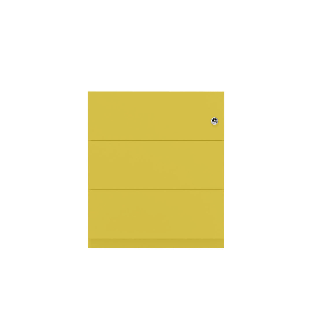 Rollcontainer Note™ | 3 Schubladen, Tiefe 565 mm, Griffleiste