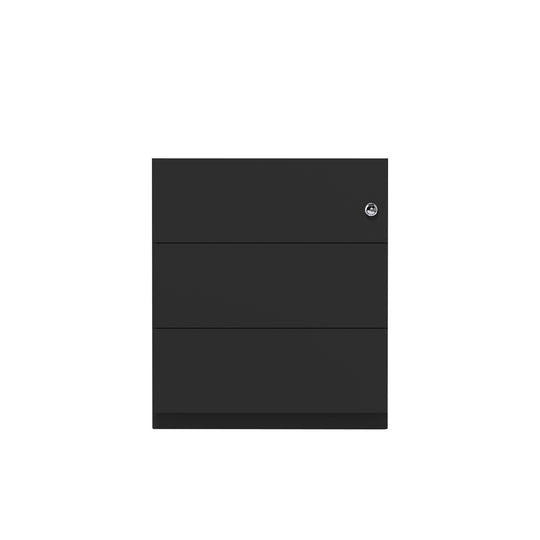 Rollcontainer Note™ | 3 Schubladen, Tiefe 775 mm, Griffleiste