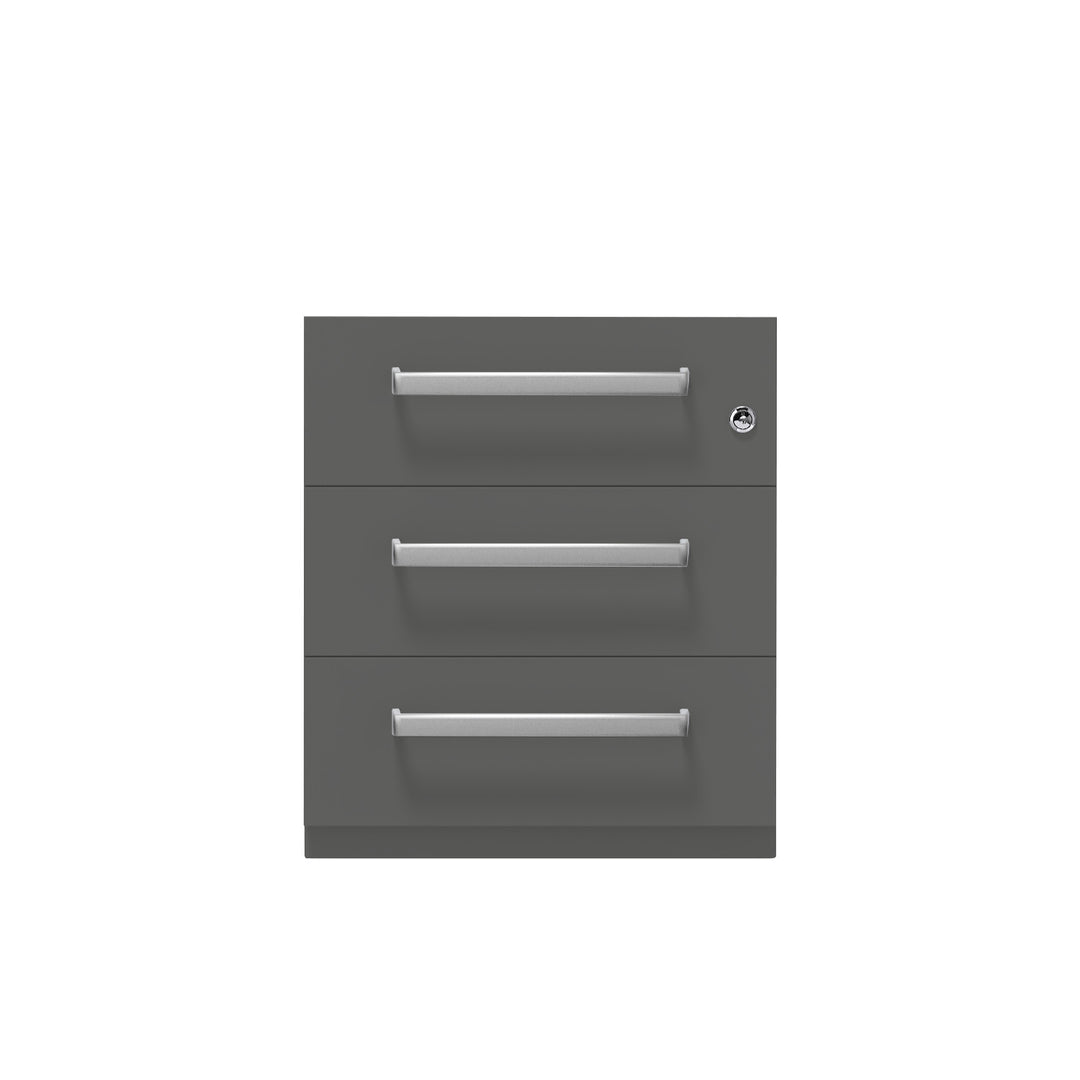 Rollcontainer Note™ | 3 Schubladen, Tiefe 565 mm, Designgriff