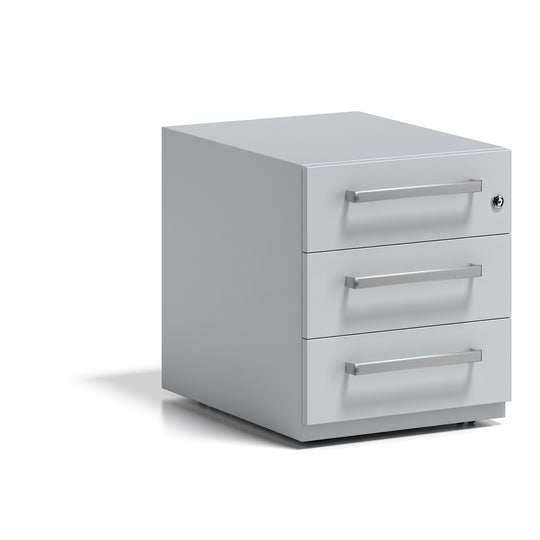 Rollcontainer Note™ | 3 Schubladen, Tiefe 565 mm, Designgriff