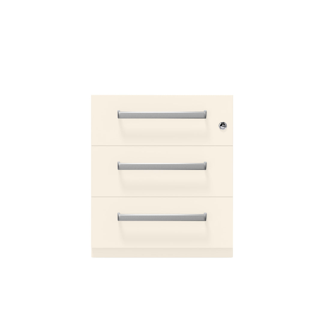 Rollcontainer Note™ | 3 Schubladen, Tiefe 775 mm, Designgriff