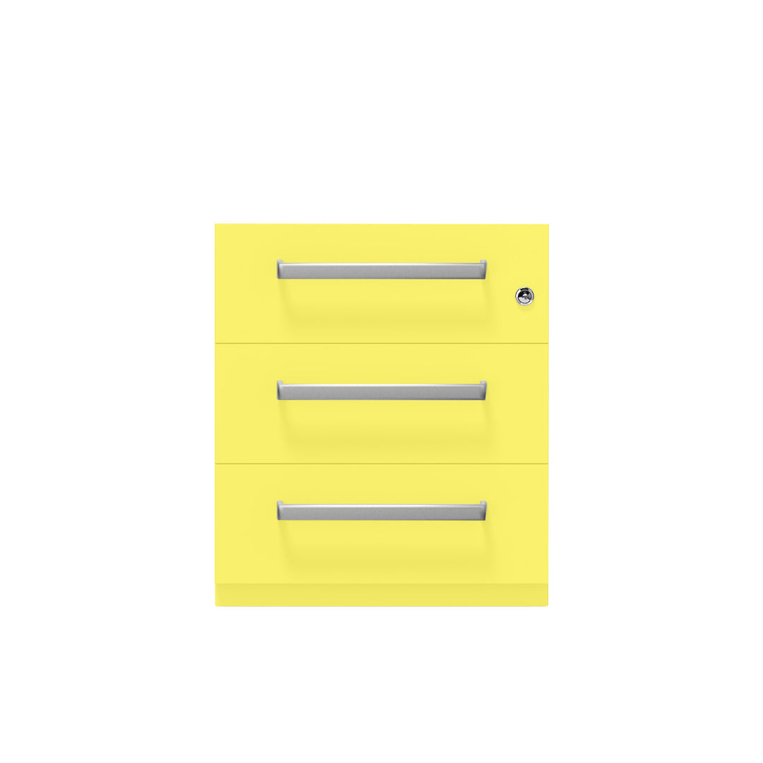 Rollcontainer Note™ | 3 Schubladen, Tiefe 775 mm, Designgriff