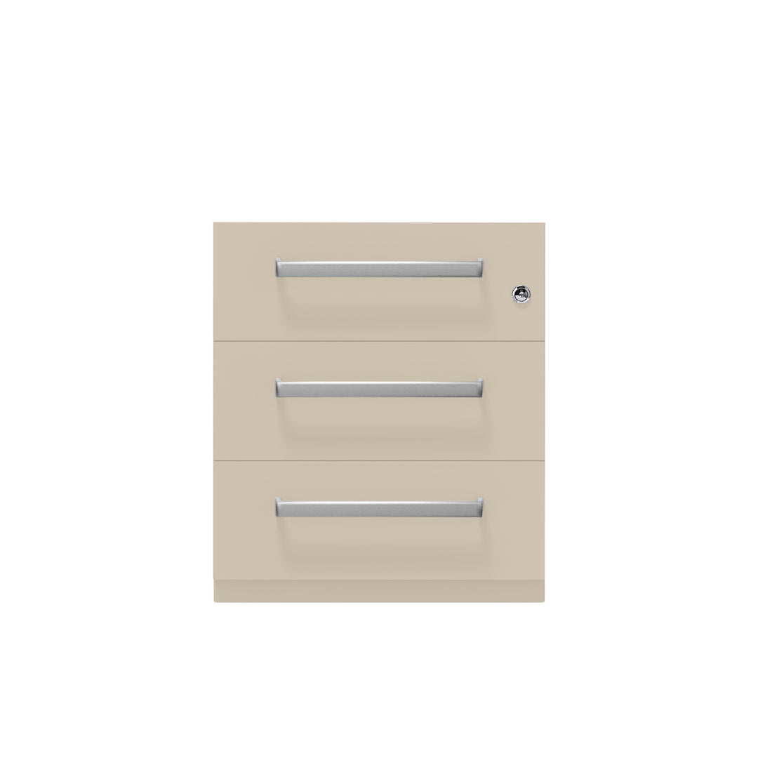 Rollcontainer Note™ | 3 Schubladen, Tiefe 775 mm, Designgriff