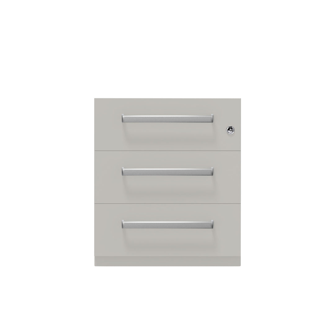 Rollcontainer Note™ | 3 Schubladen, Tiefe 775 mm, Designgriff