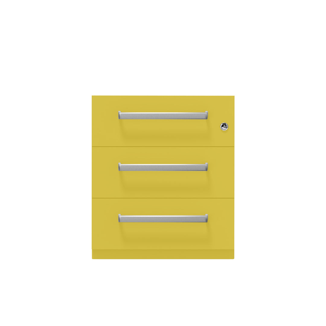 Rollcontainer Note™ | 3 Schubladen, Tiefe 775 mm, Designgriff