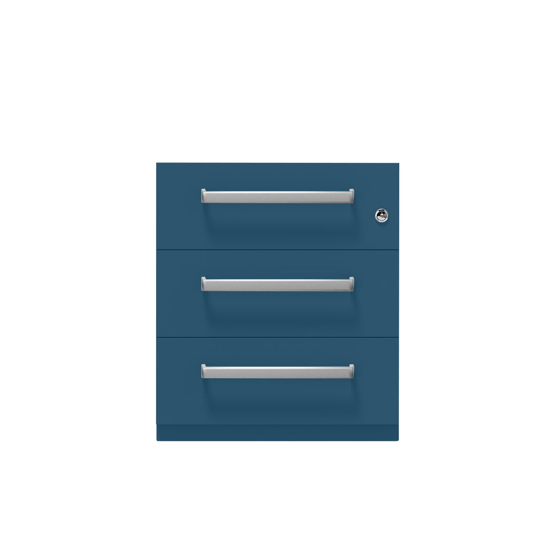 Rollcontainer Note™ | 3 Schubladen, Tiefe 775 mm, Designgriff