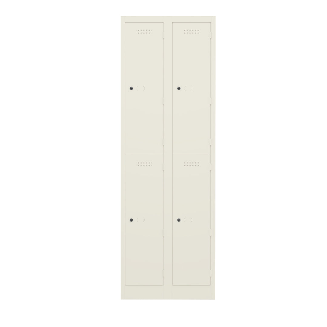 Garderobenschrank Primary Locker | 2 Abteile mit je 2 Fächern übereinander