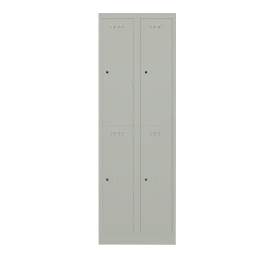 Garderobenschrank Primary Locker | 2 Abteile mit je 2 Fächern übereinander