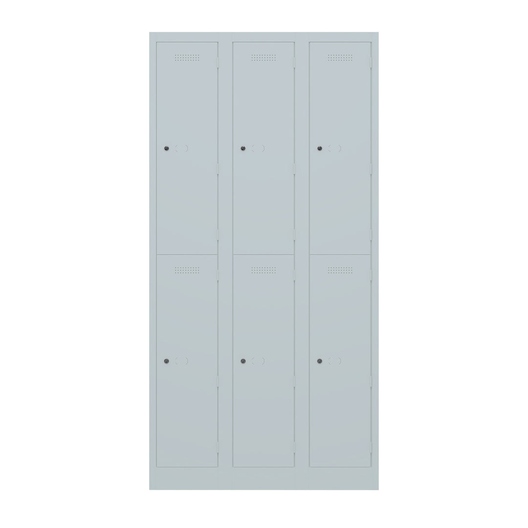 Garderobenschrank Primary Locker | 3 Abteile mit je 2 Fächern übereinander