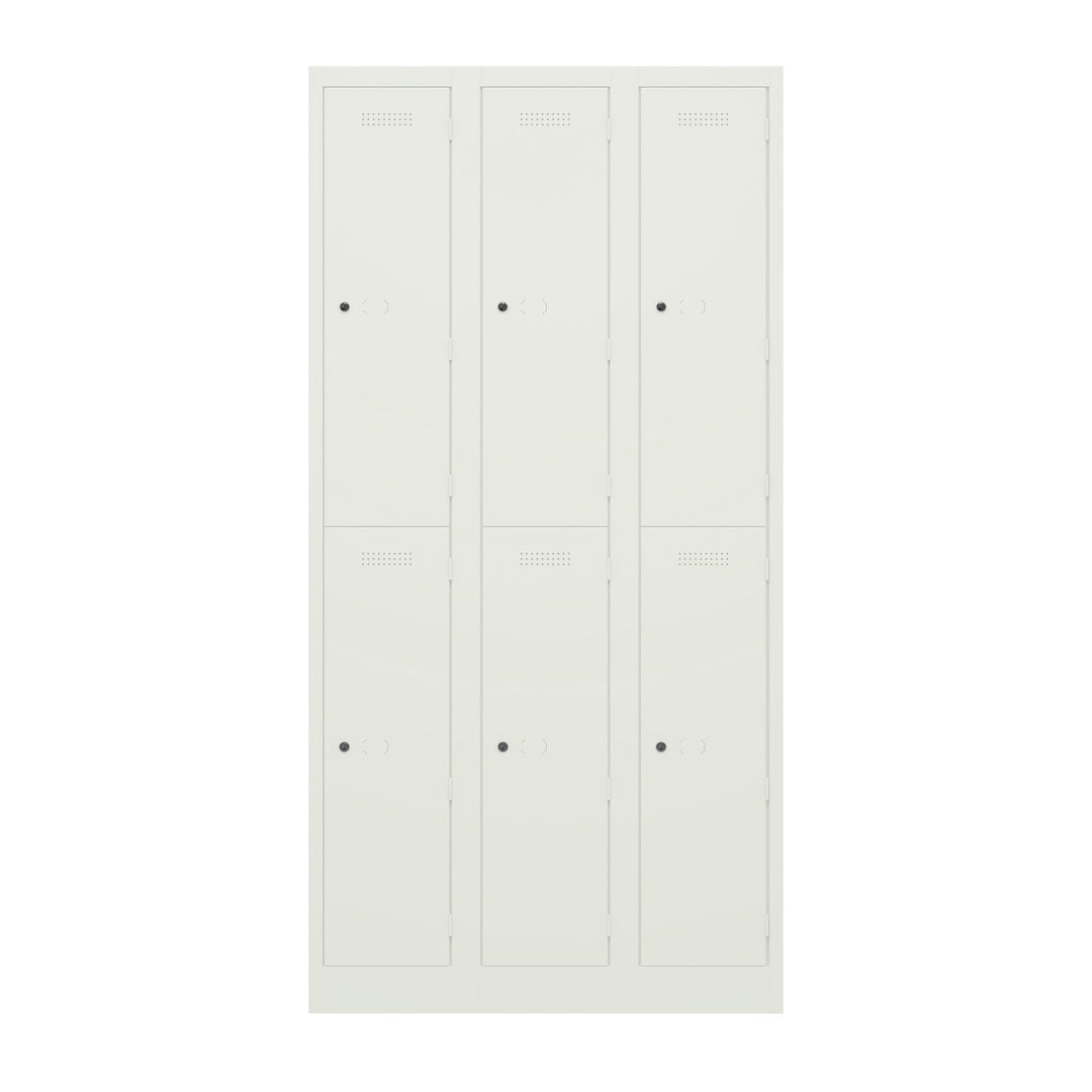 Garderobenschrank Primary Locker | 3 Abteile mit je 2 Fächern übereinander