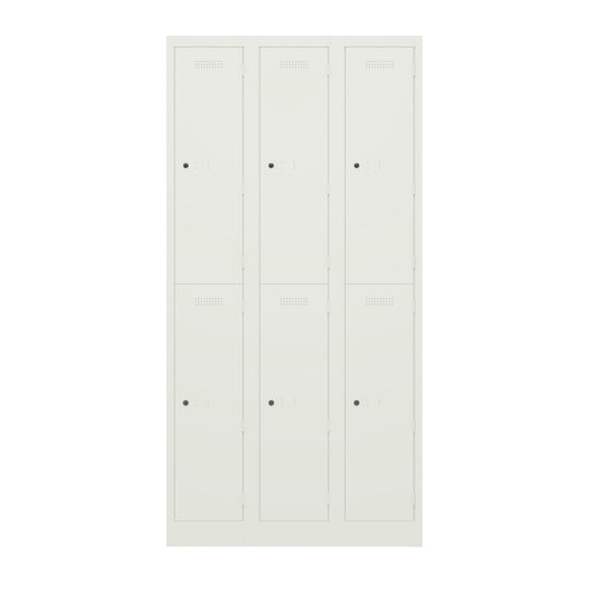 Garderobenschrank Primary Locker | 3 Abteile mit je 2 Fächern übereinander