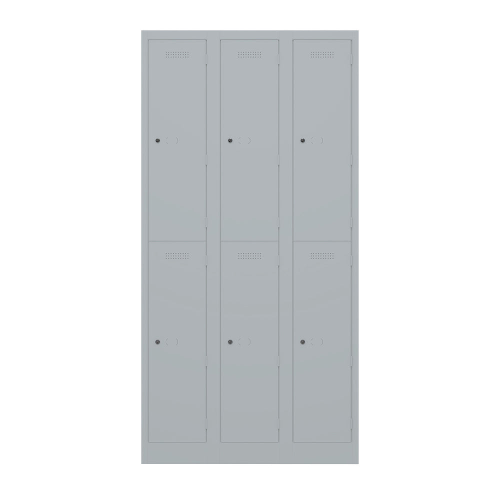 Garderobenschrank Primary Locker | 3 Abteile mit je 2 Fächern übereinander