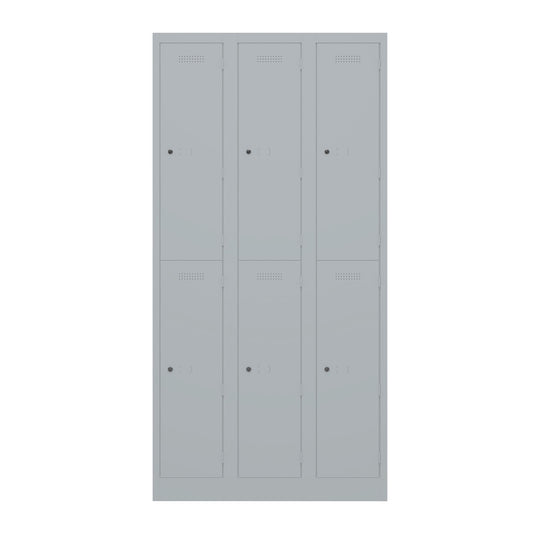 Garderobenschrank Primary Locker | 3 Abteile mit je 2 Fächern übereinander