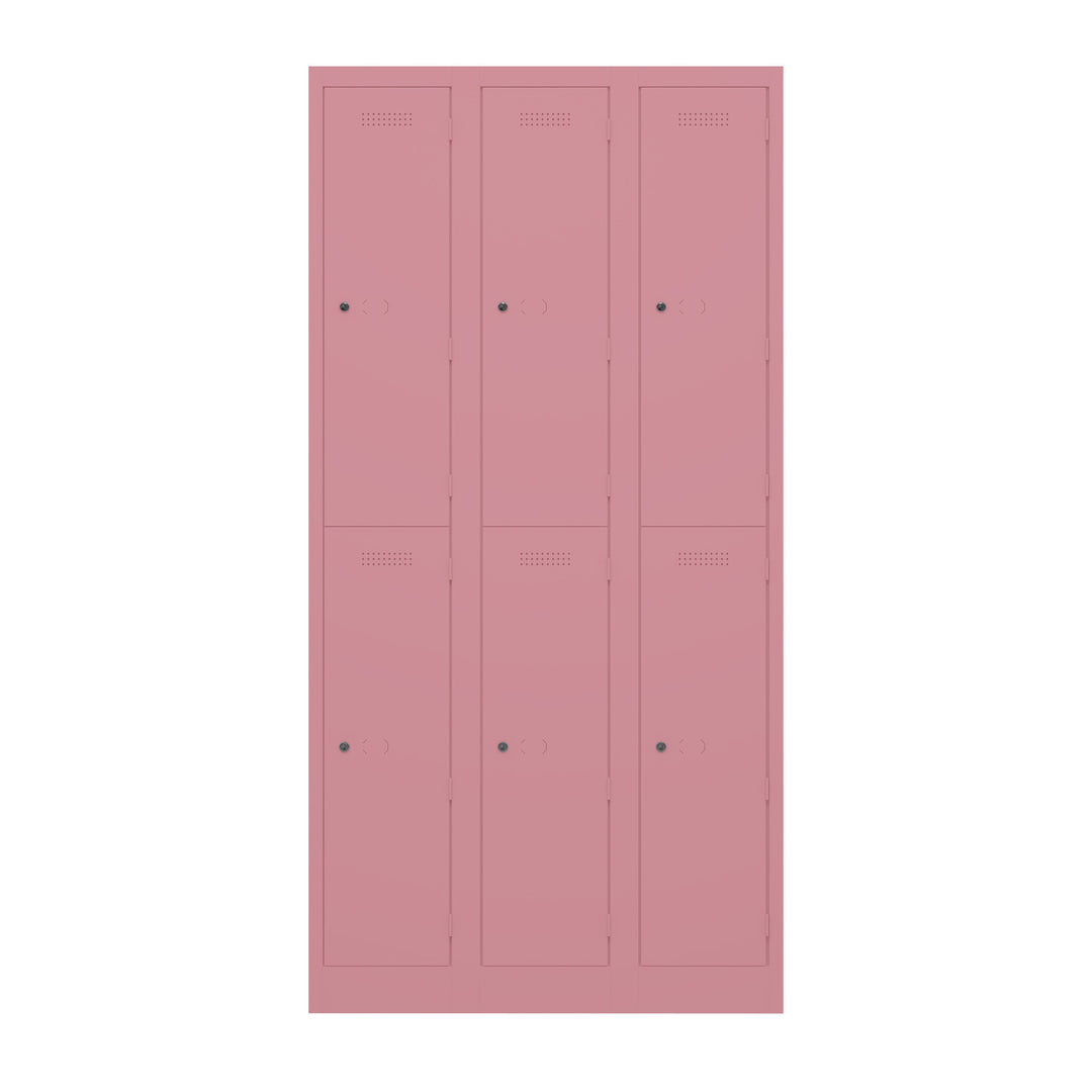 Garderobenschrank Primary Locker | 3 Abteile mit je 2 Fächern übereinander