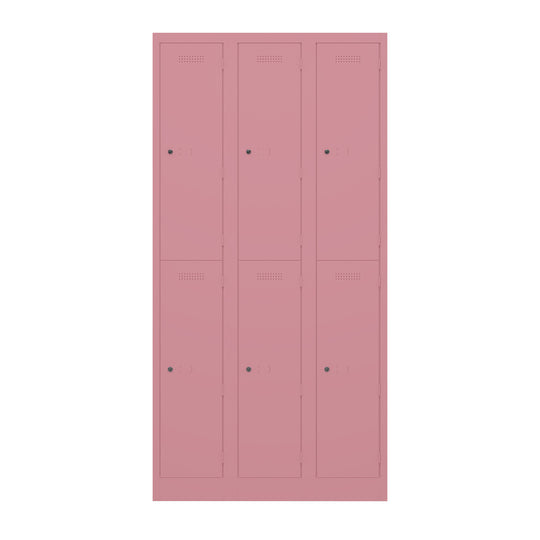 Garderobenschrank Primary Locker | 3 Abteile mit je 2 Fächern übereinander
