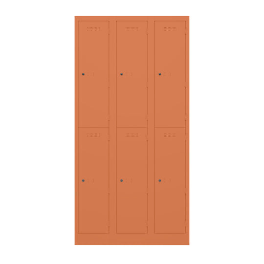 Garderobenschrank Primary Locker | 3 Abteile mit je 2 Fächern übereinander