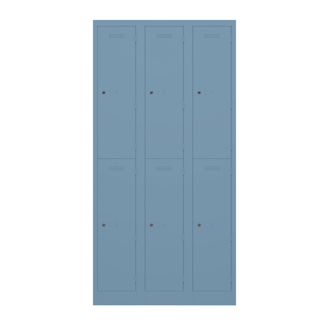 Garderobenschrank Primary Locker | 3 Abteile mit je 2 Fächern übereinander