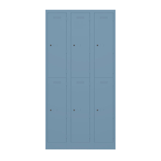 Garderobenschrank Primary Locker | 3 Abteile mit je 2 Fächern übereinander