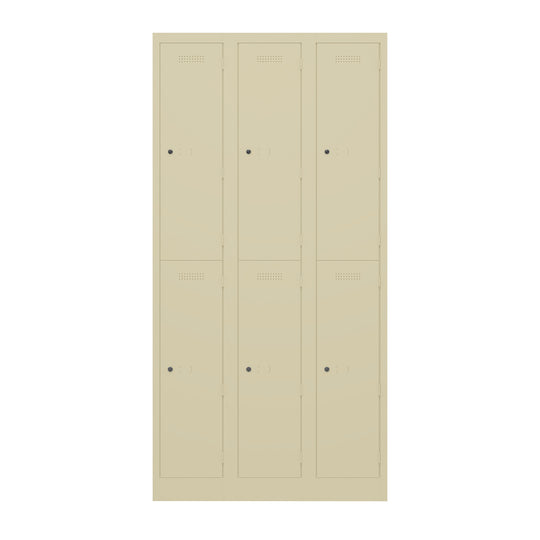 Garderobenschrank Primary Locker | 3 Abteile mit je 2 Fächern übereinander