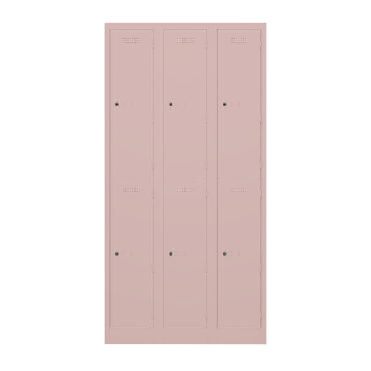Garderobenschrank Primary Locker | 3 Abteile mit je 2 Fächern übereinander
