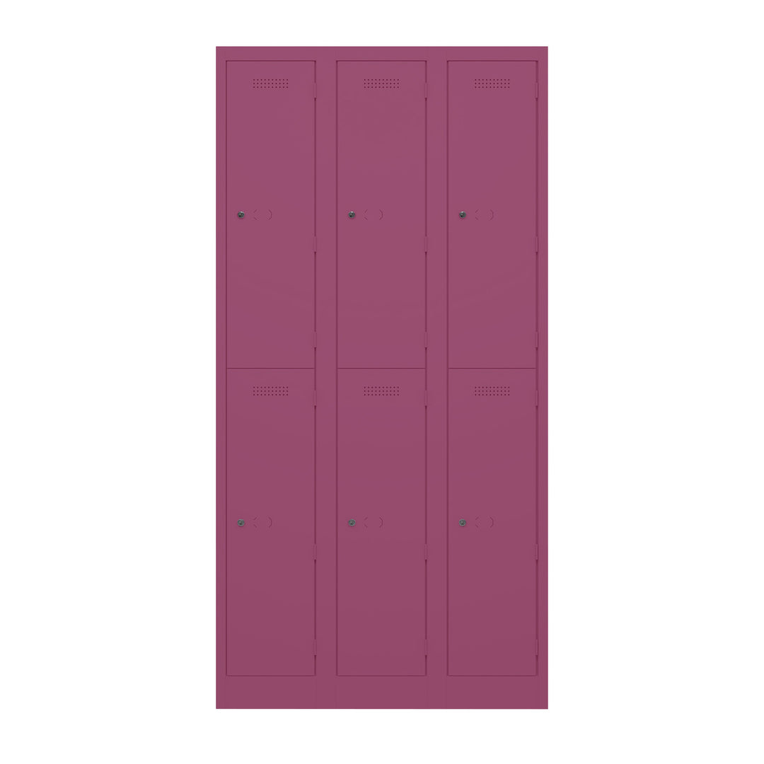 Garderobenschrank Primary Locker | 3 Abteile mit je 2 Fächern übereinander