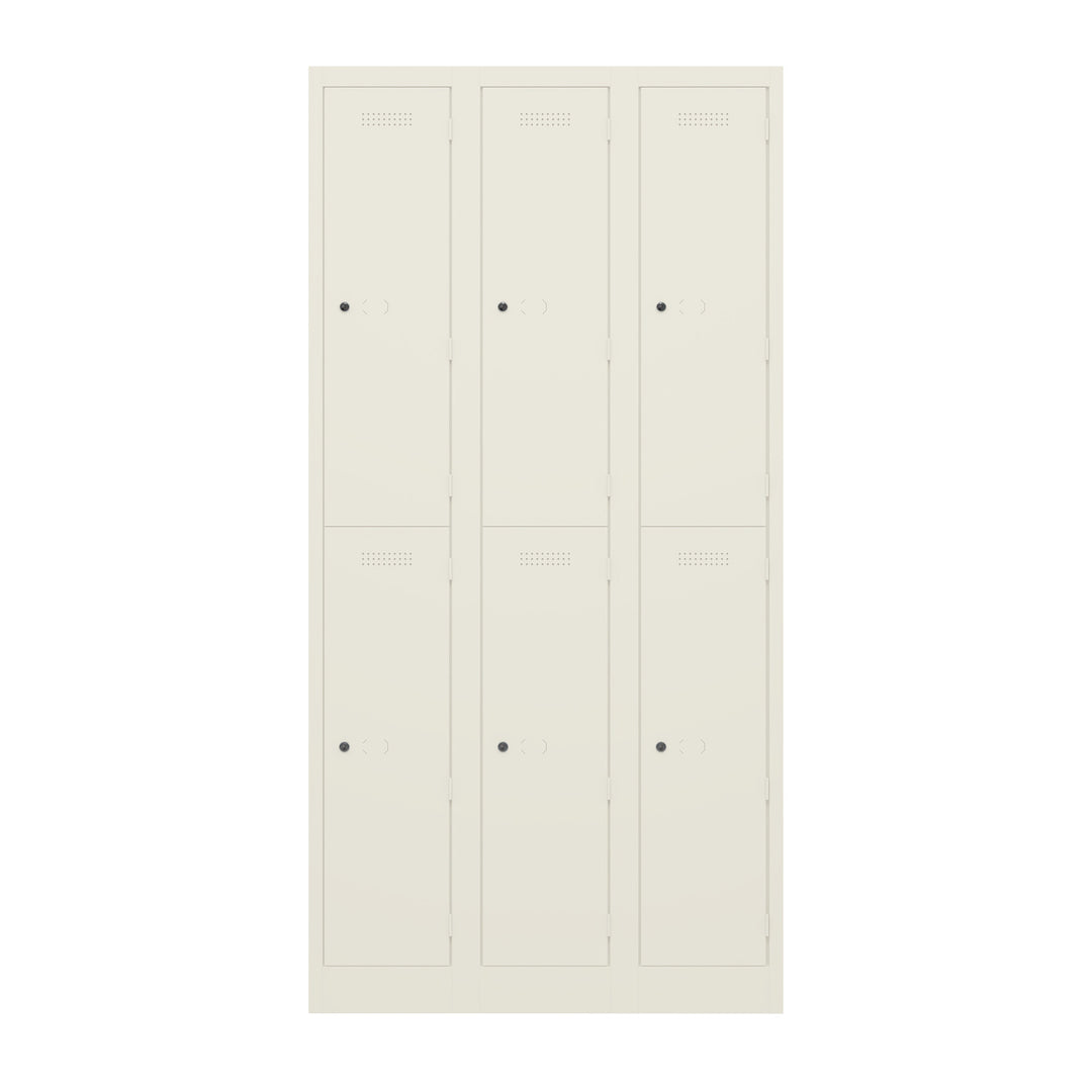 Garderobenschrank Primary Locker | 3 Abteile mit je 2 Fächern übereinander