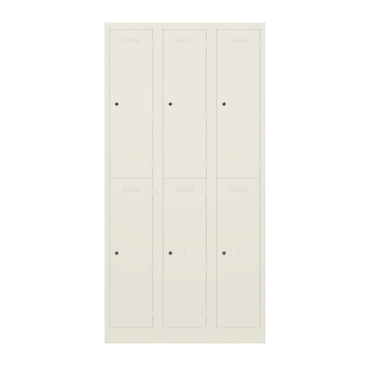 Garderobenschrank Primary Locker | 3 Abteile mit je 2 Fächern übereinander