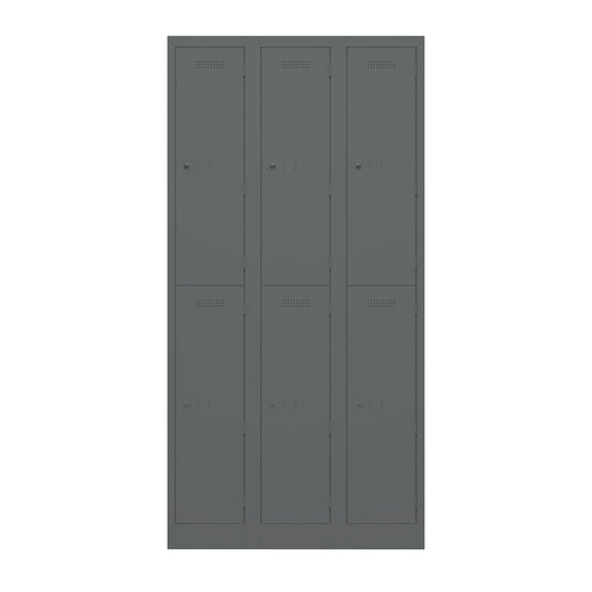 Garderobenschrank Primary Locker | 3 Abteile mit je 2 Fächern übereinander