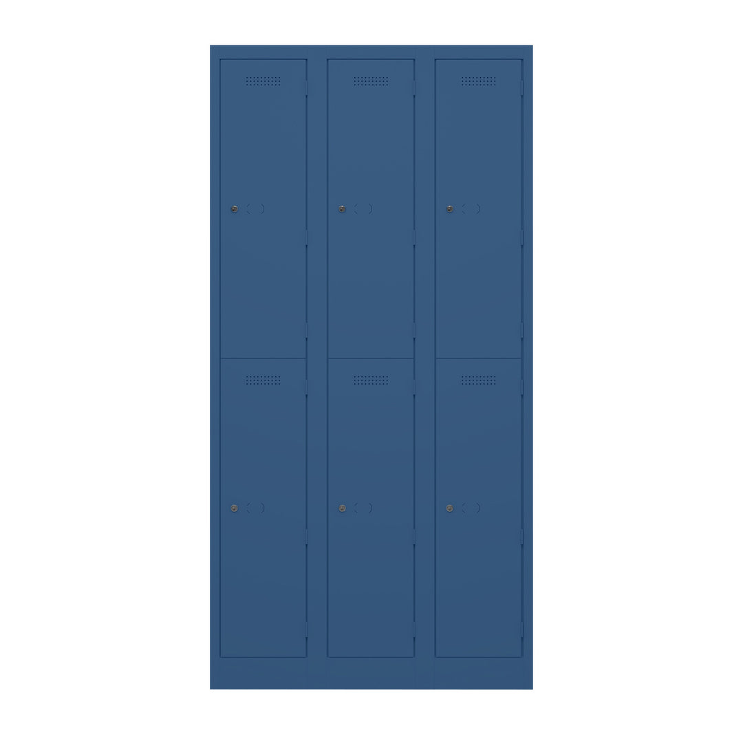 Garderobenschrank Primary Locker | 3 Abteile mit je 2 Fächern übereinander