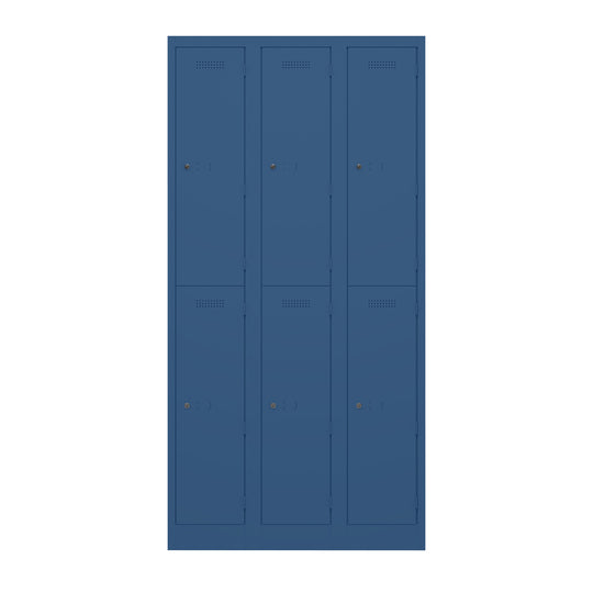 Garderobenschrank Primary Locker | 3 Abteile mit je 2 Fächern übereinander