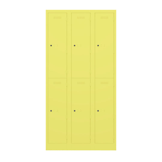 Garderobenschrank Primary Locker | 3 Abteile mit je 2 Fächern übereinander