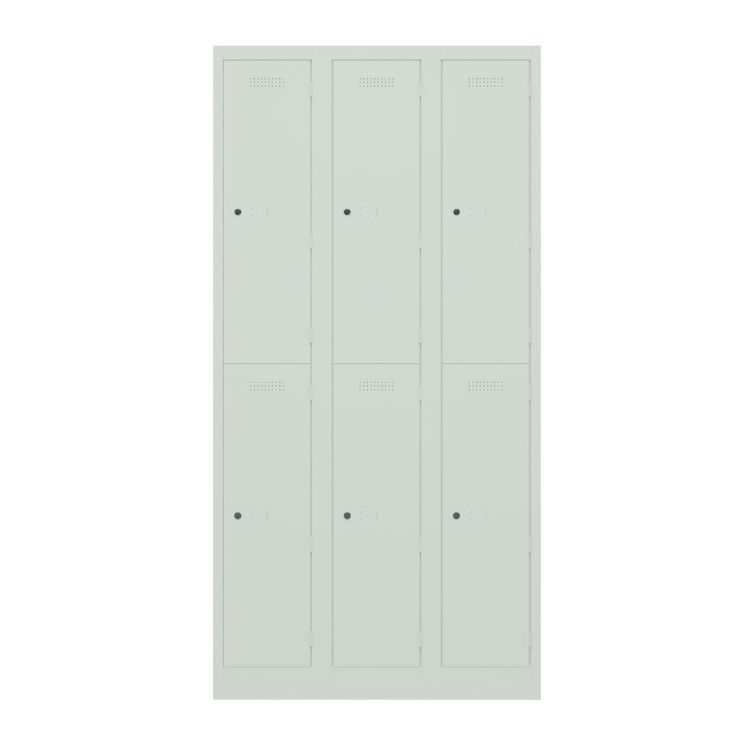 Garderobenschrank Primary Locker | 3 Abteile mit je 2 Fächern übereinander