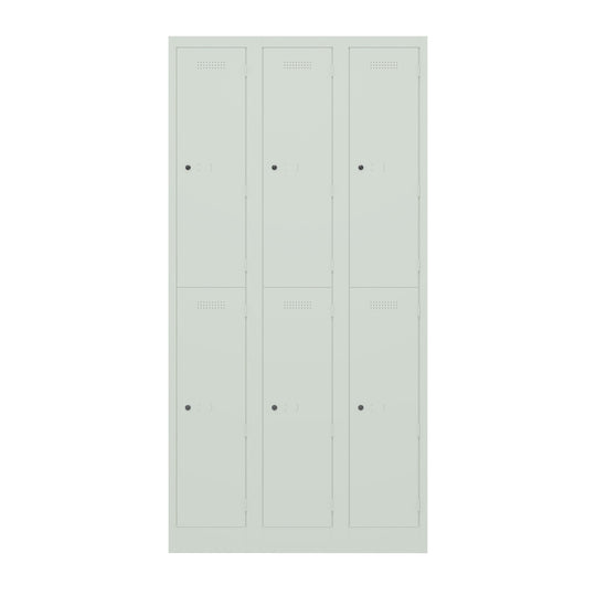Garderobenschrank Primary Locker | 3 Abteile mit je 2 Fächern übereinander