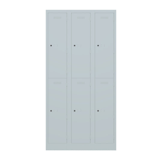 Garderobenschrank Primary Locker | 3 Abteile mit je 2 Fächern übereinander