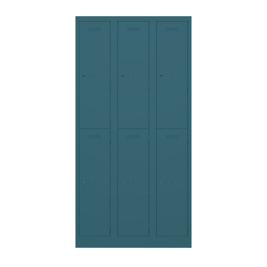 Garderobenschrank Primary Locker | 3 Abteile mit je 2 Fächern übereinander