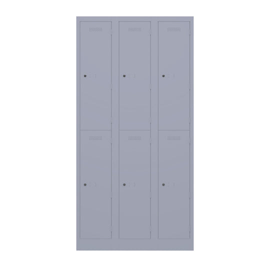 Garderobenschrank Primary Locker | 3 Abteile mit je 2 Fächern übereinander