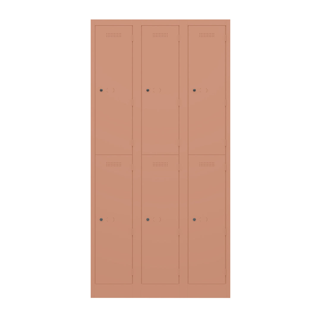 Garderobenschrank Primary Locker | 3 Abteile mit je 2 Fächern übereinander