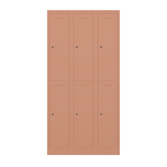 Garderobenschrank Primary Locker | 3 Abteile mit je 2 Fächern übereinander