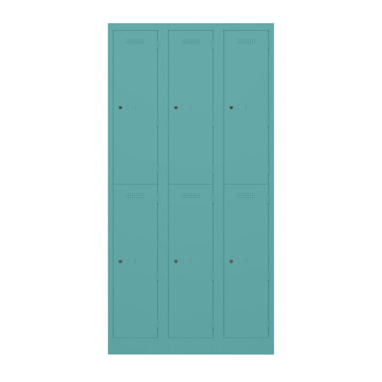 Garderobenschrank Primary Locker | 3 Abteile mit je 2 Fächern übereinander