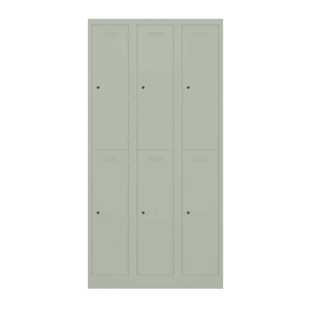 Garderobenschrank Primary Locker | 3 Abteile mit je 2 Fächern übereinander