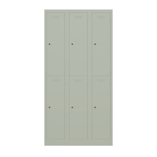 Garderobenschrank Primary Locker | 3 Abteile mit je 2 Fächern übereinander