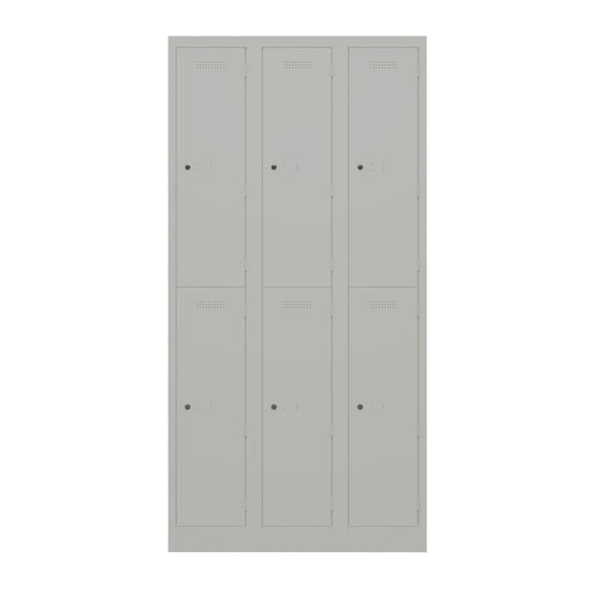 Garderobenschrank Primary Locker | 3 Abteile mit je 2 Fächern übereinander