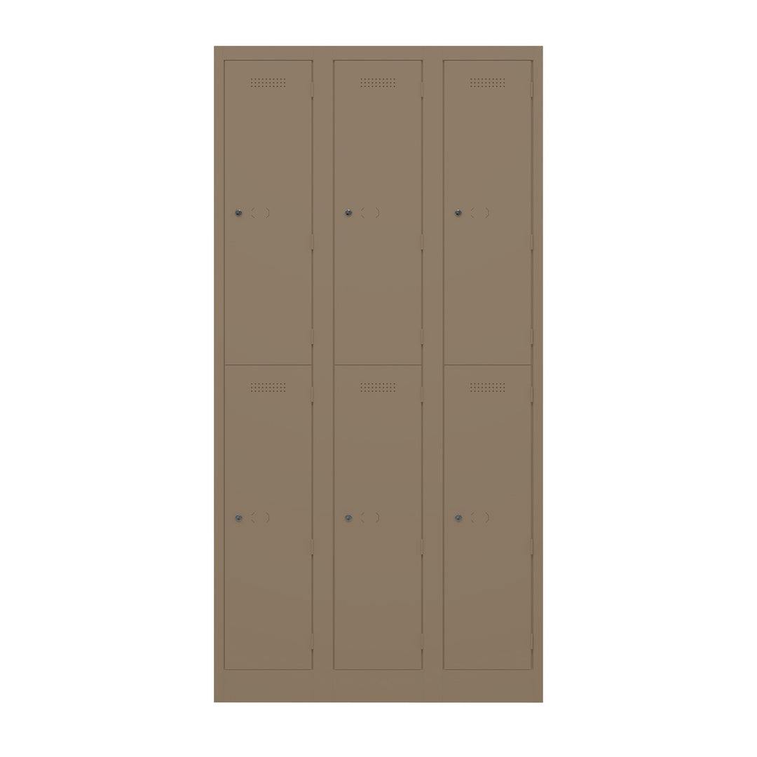 Garderobenschrank Primary Locker | 3 Abteile mit je 2 Fächern übereinander